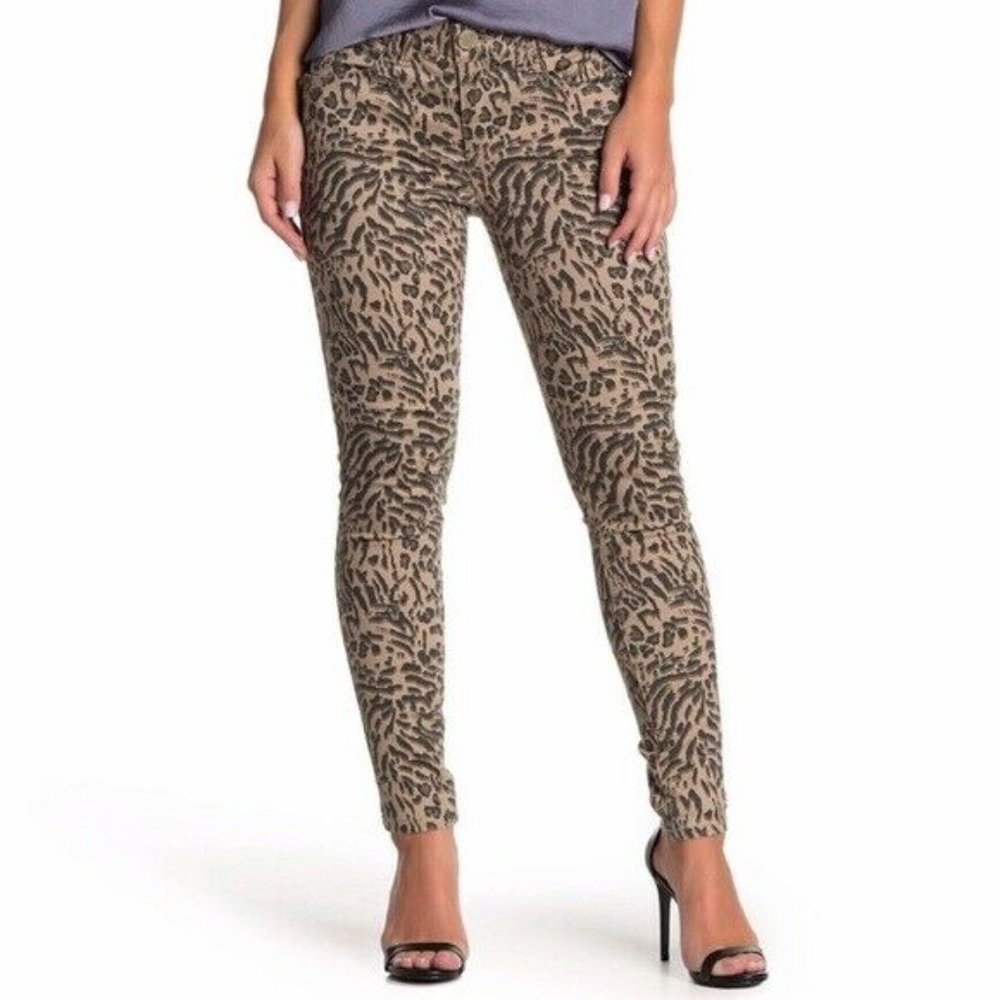 Democracy Tan Animal Print Ab Solution Jeggings